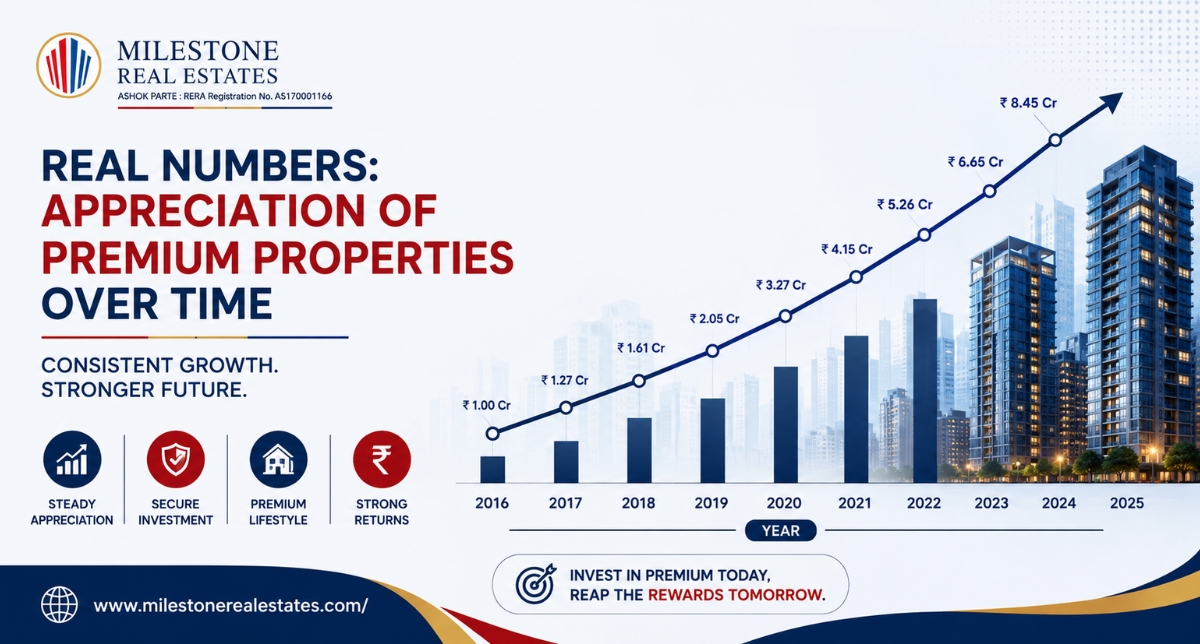 Real Numbers: Appreciation of Premium Properties Over Time